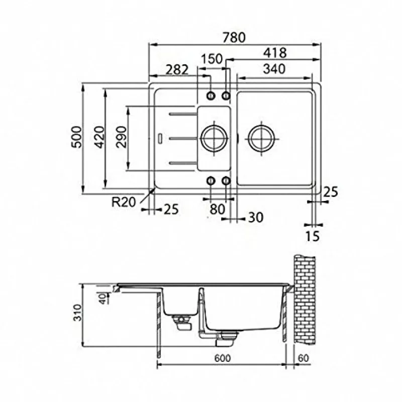  Franke sudopera Basis BFG 651-78 114.0301.345 