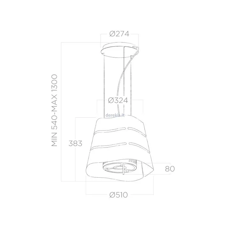 Elica ostrvski aspirator WAVE IX/F/51