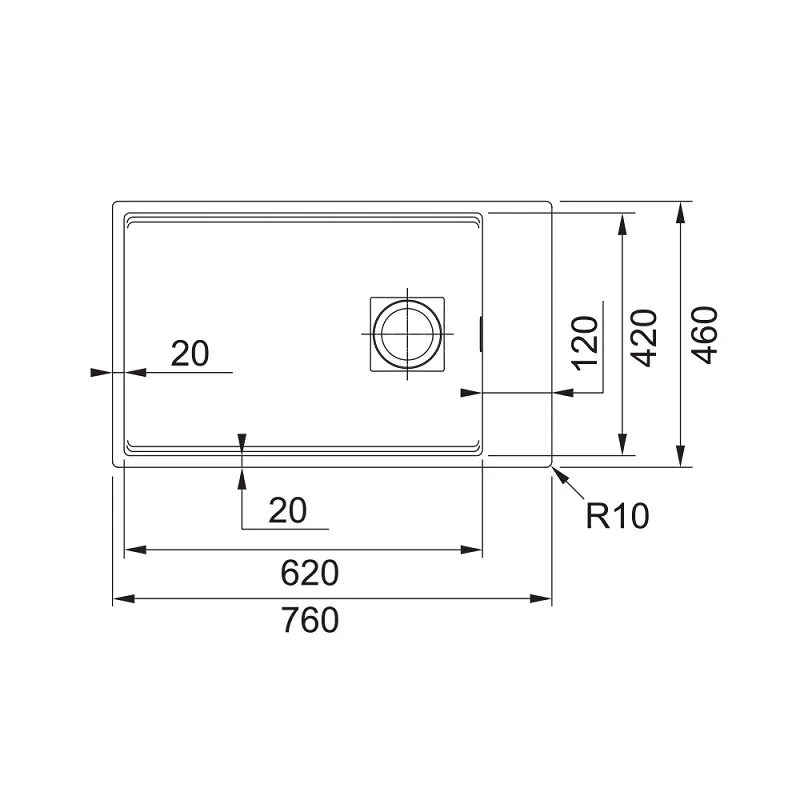 Franke sudopera Kubus 2 KNG 110-62 125.0512.517