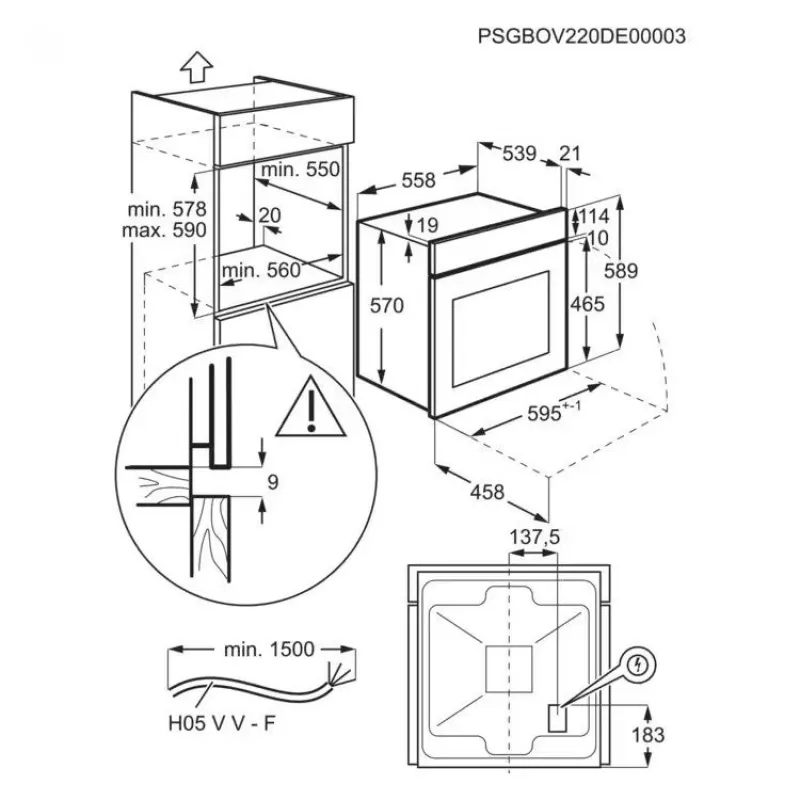 Electrolux ugradna rerna EOH3H00BX