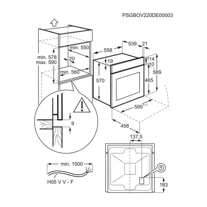 Electrolux ugradna rerna EOH2H00BX