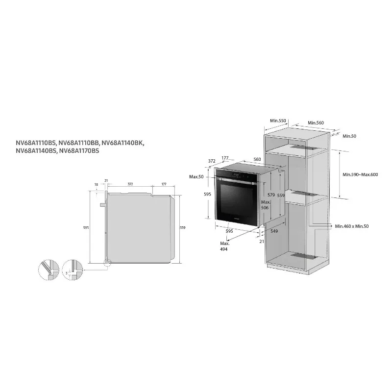 Samsung ugradna rerna NV68A1140BK/OL