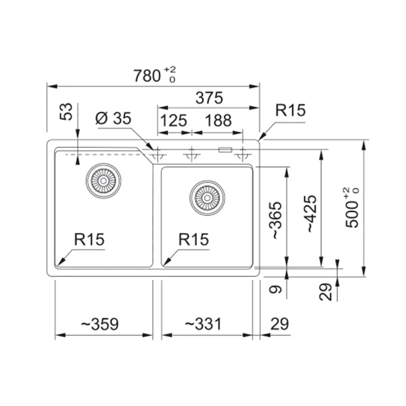 Franke sudopera UBG 620-36-33 114.0686.763
