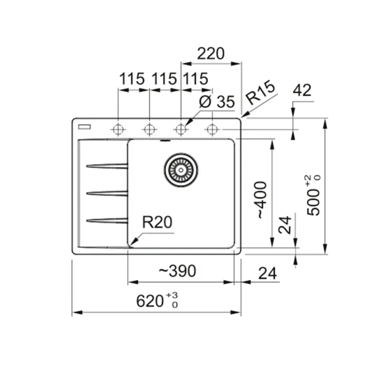 Franke sudopera CNG 611-62 A 114.0627.671