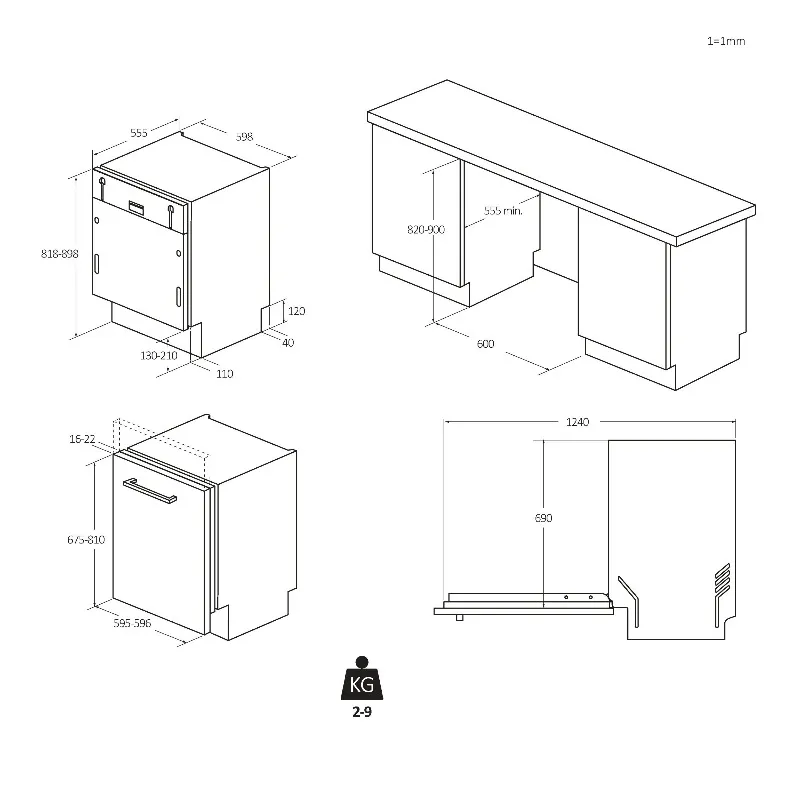 Haier ugradna sudomašina XS 4A4M4BB